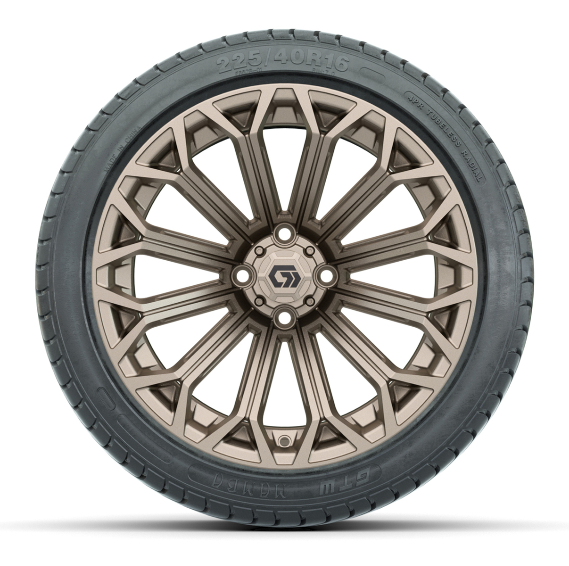 GTW® Phantom Matte Bronze 16 in Wheels with 225/40-R16 Mamba Street Tires - Full Set
