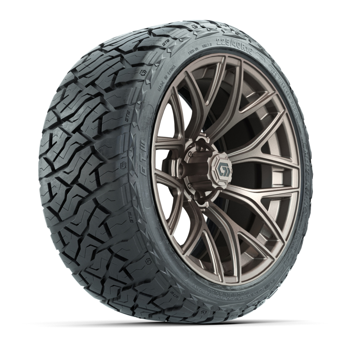 GTW® Monaco Matte Bronze 16 in Wheels with 225/40-R16 Maverick Hybrid Tires - Full Set