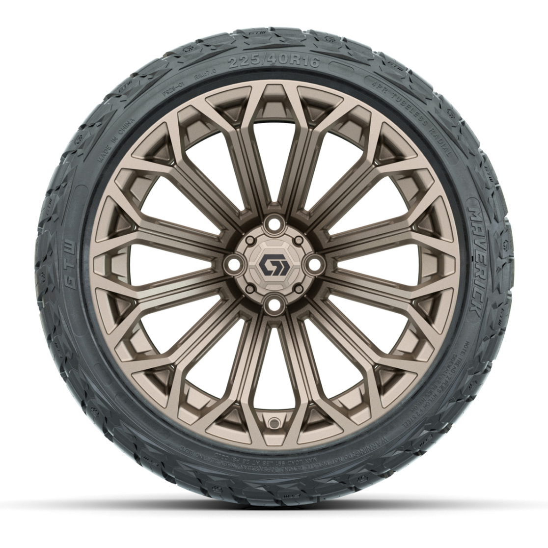 GTW® Phantom Matte Bronze 16 in Wheels with 225/40-R16 Maverick Hybrid Tires - Full Set