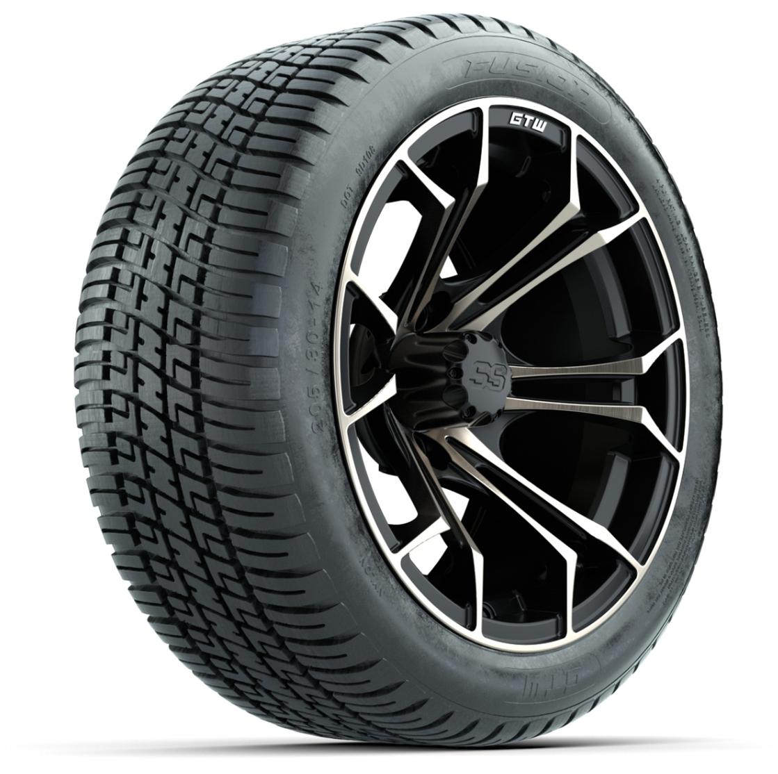 GTW Spyder Bronze/Matte Black 14 in Wheels with 205/30-14 Fusion Street Tires – Full Set