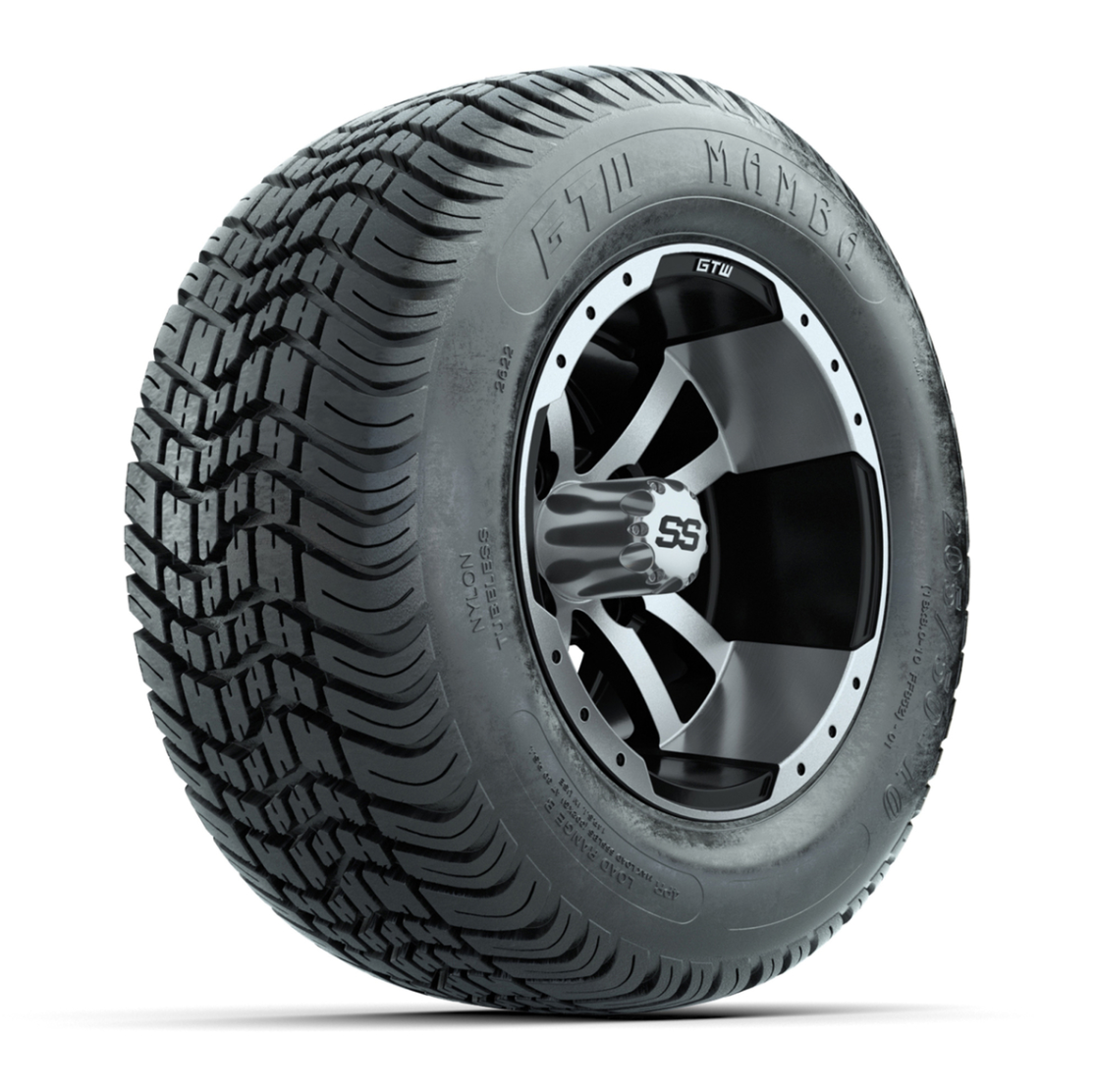 Set of (4) 10 in GTW Storm Trooper Wheels with 205/50-10 Mamba Street Tires