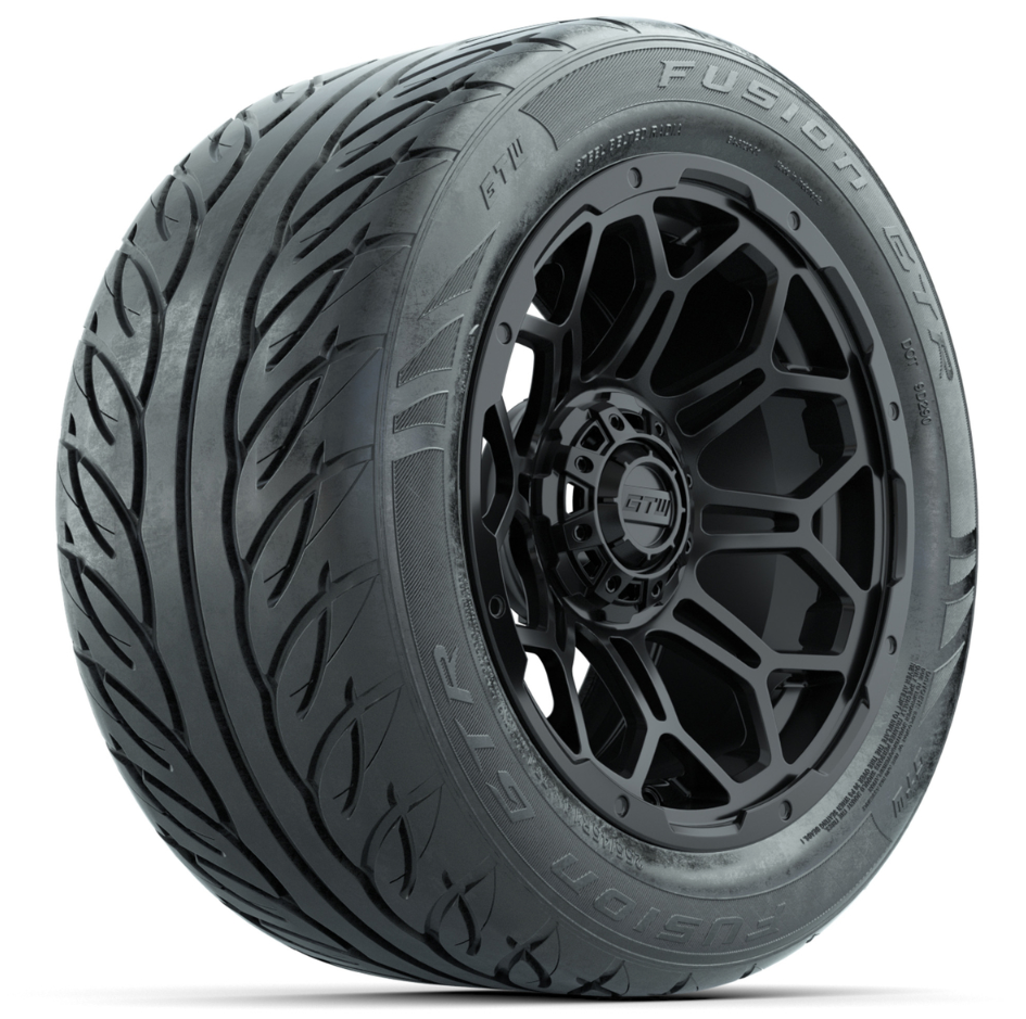 Set of (4) 14 in GTW Bravo Wheels with 255/45-R14 Fusion GTR Street Tires