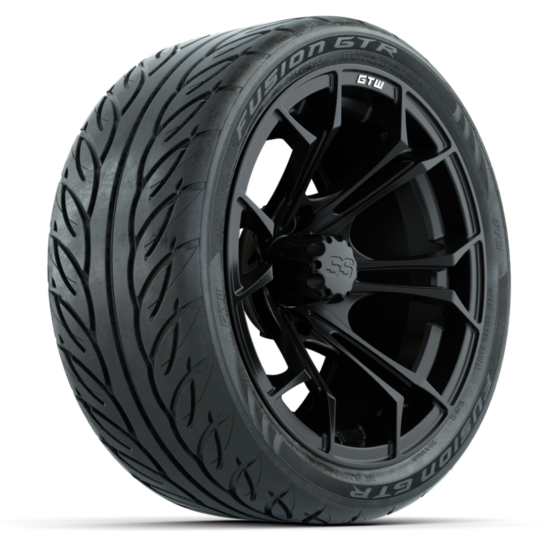 Set of (4) 14 in GTW Spyder Wheels with 205/40-R14 Fusion GTR Street Tires