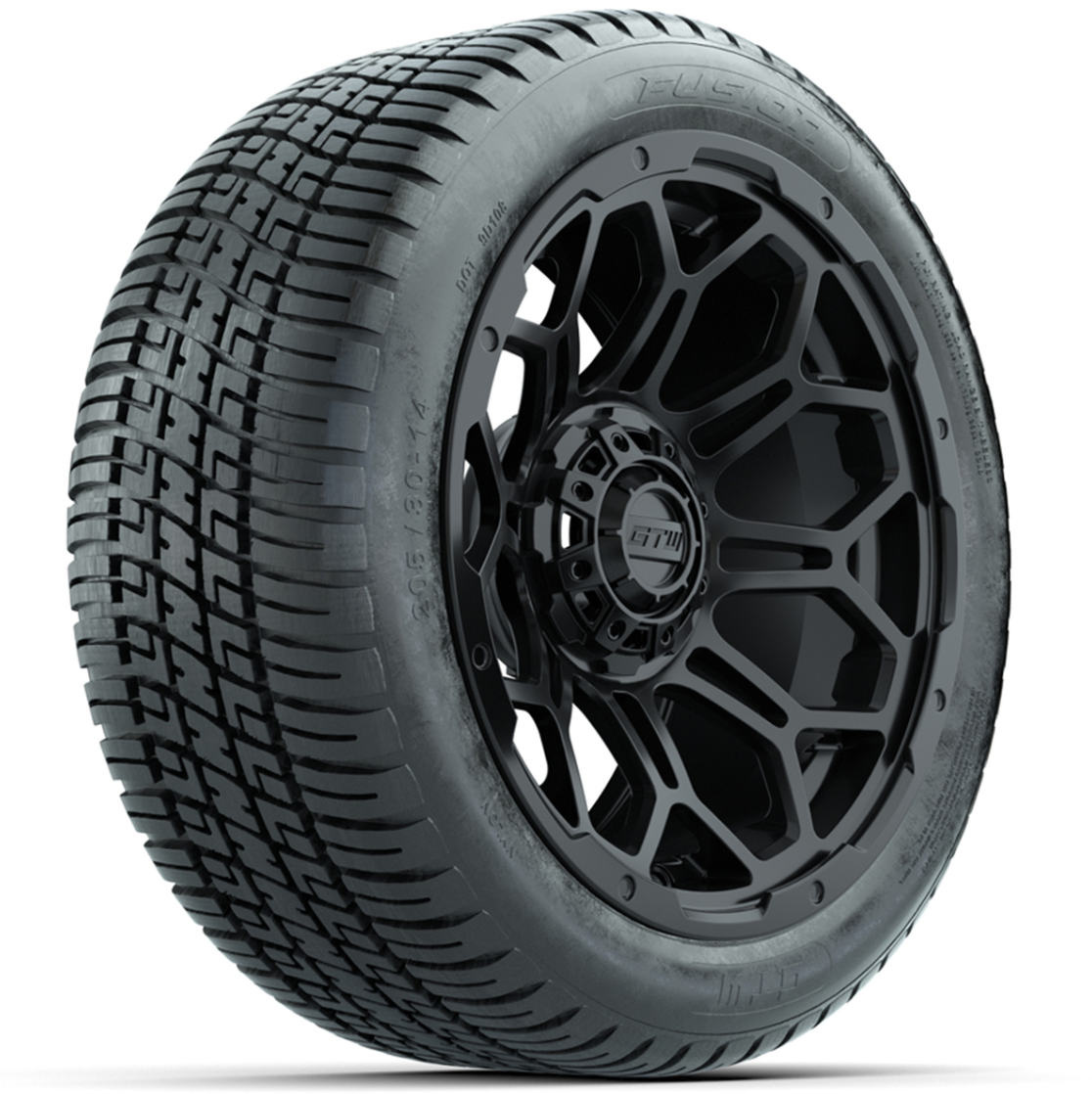 Set of (4) 14 in GTW Bravo Wheels with 205/30-14 Fusion Street Tires