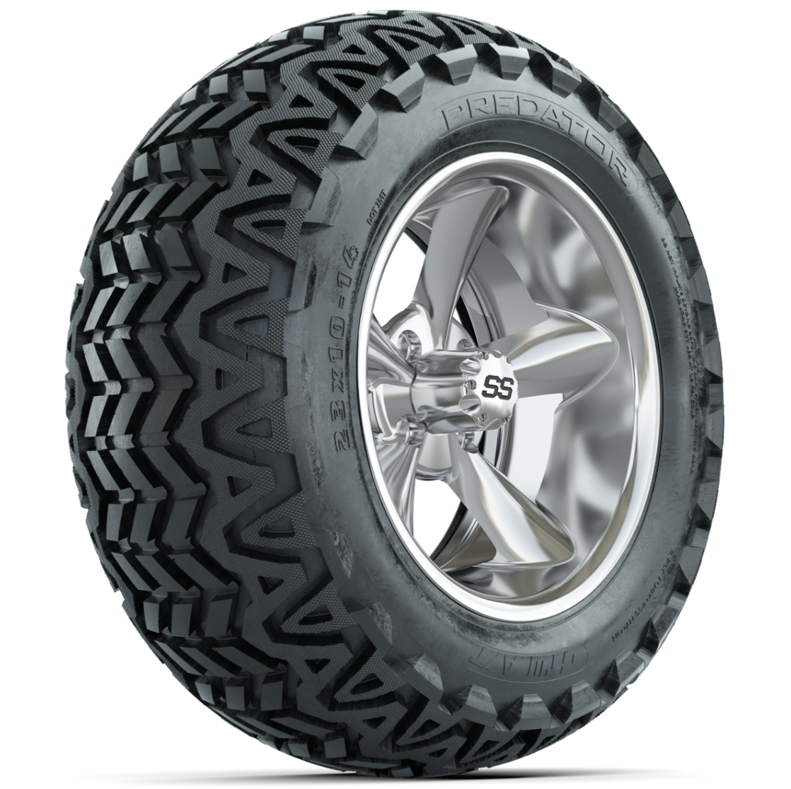 Set of (4) 14 in GTW Godfather Wheels with 23x10-14 GTW Predator All-Terrain Tires