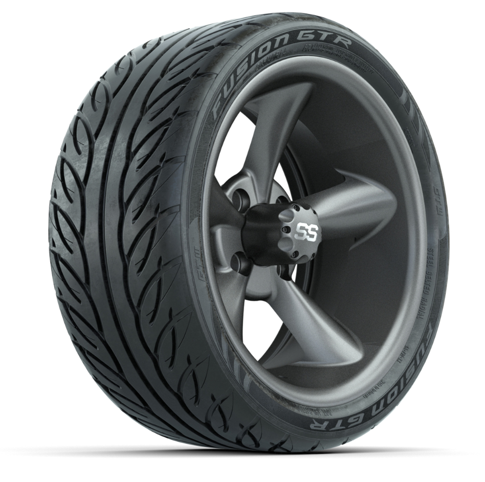 Set of (4) 14 in GTW Godfather Wheels with 205/40-R14 Fusion GTR Street Tires