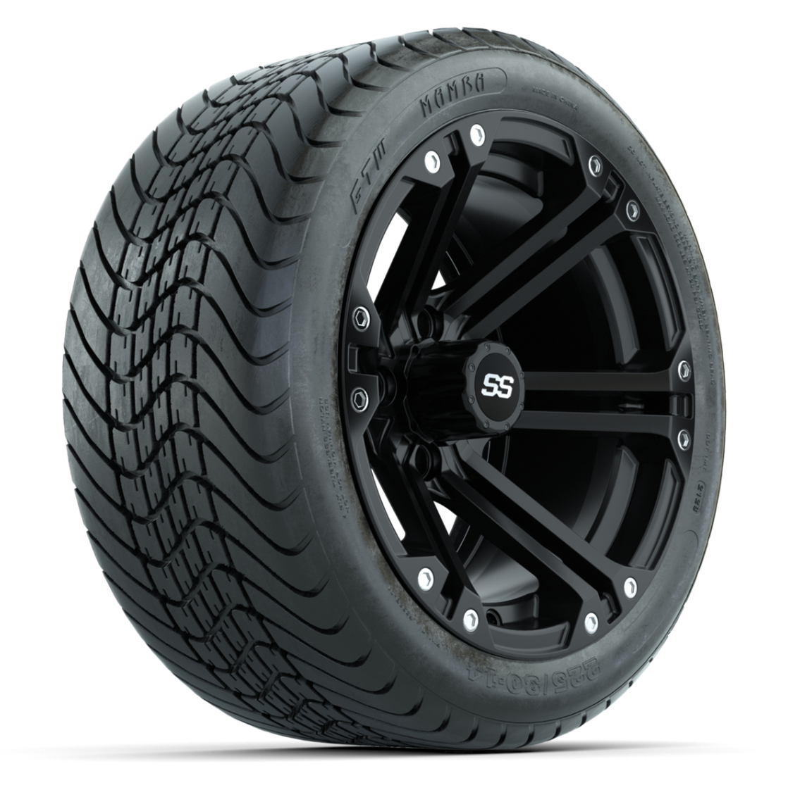 Set of (4) 14 in GTW Specter Wheels with 225/30-14 Mamba Street Tires