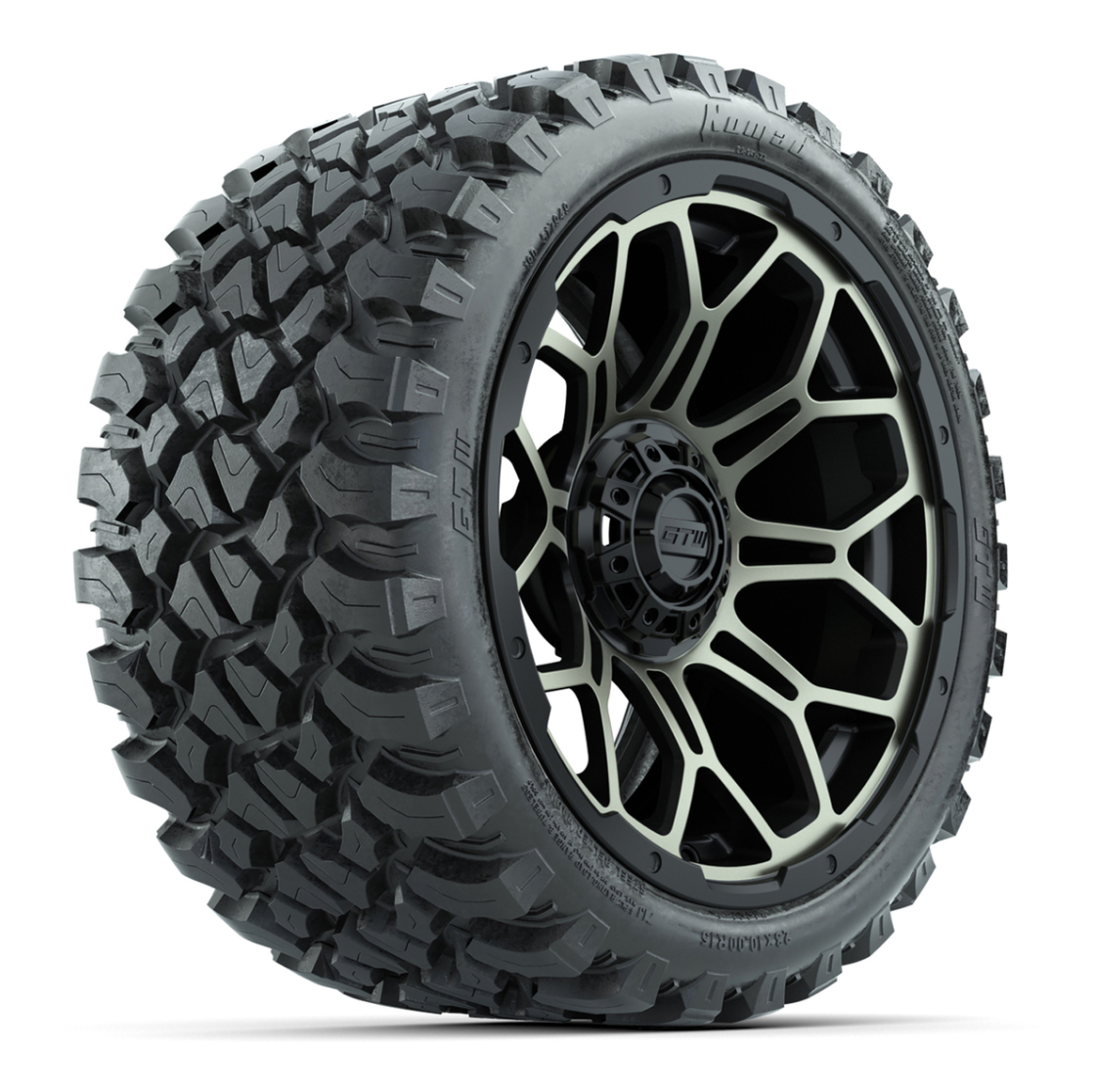 Set of (4) 15″ GTW Bravo Bronze Wheels with 23x10-R15 Nomad All-Terrain Tires