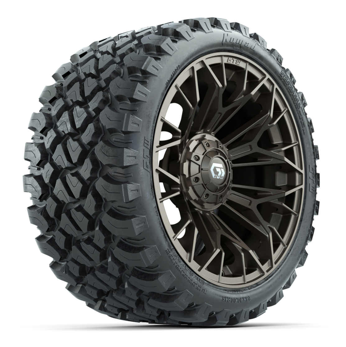 Set of (4) 15 in GTW® Stellar Matte Bronze Wheels with 23x10-R15 Nomad All-Terrain Tires