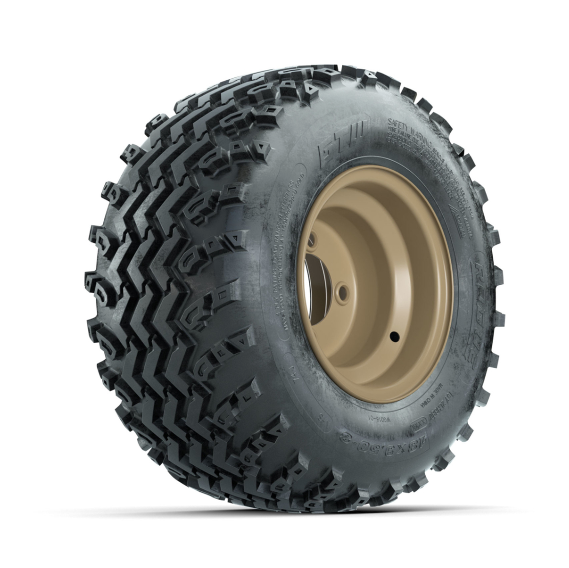 GTW Steel Stone Grey Centered 8 in Wheels with 18x9.50-8 Rogue All Terrain Tires – Full Set