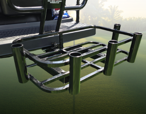 Revenge Premium Heavy Duty Hitch Mount Cooler and Rod Holder Rack (Fits Any 2