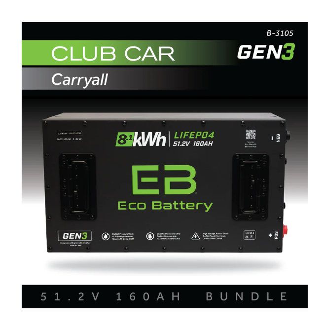 Eco Battery Bundle 51V 160AH Battery Bundle / Club Car Carryall
