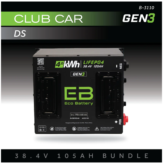 EB® ECO 38V 105AH Battery Bundle / Club Car DS