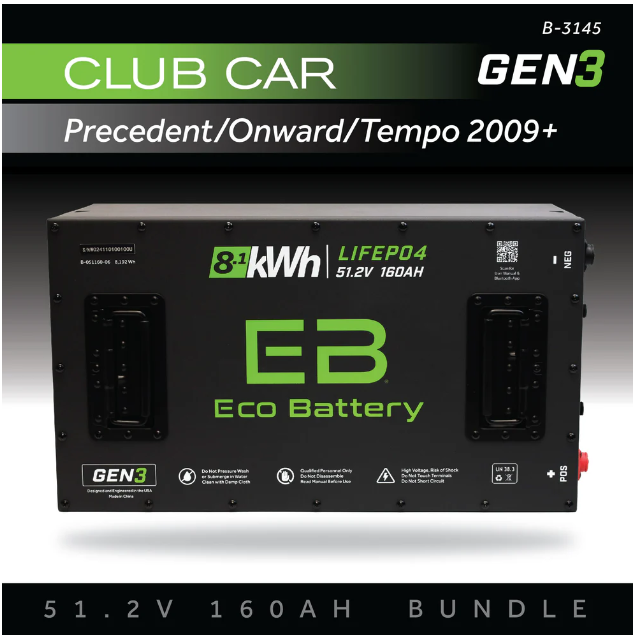 EB® ECO 51V 160AH Battery Bundle / Club Car Precedent/Onward/Tempo / 2009+