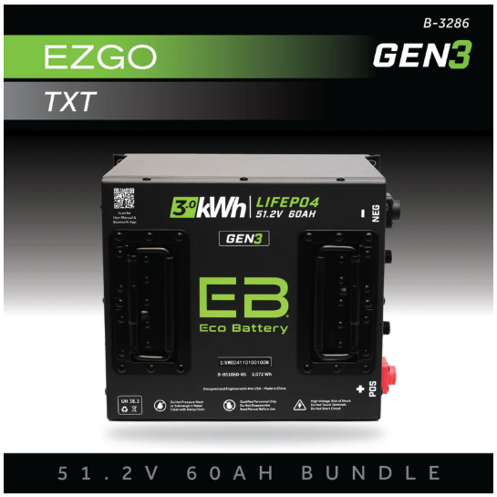 EB® ECO 51V 60AH Battery Bundle EZGO TXT