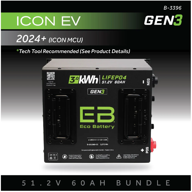 EB® ECO 51V 60AH Battery Bundle / ICON EV / 2024+ (ICON MCU)