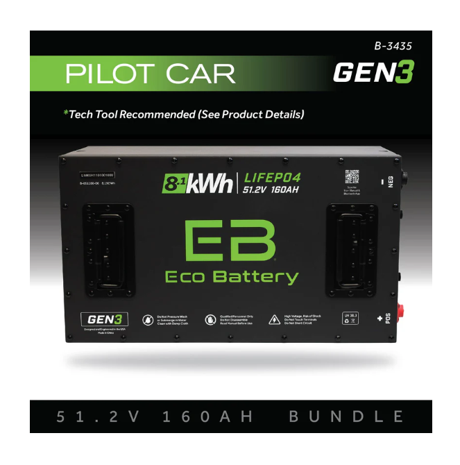 Eco Battery Bundle 51V 160AH Battery Bundle / Pilot Car