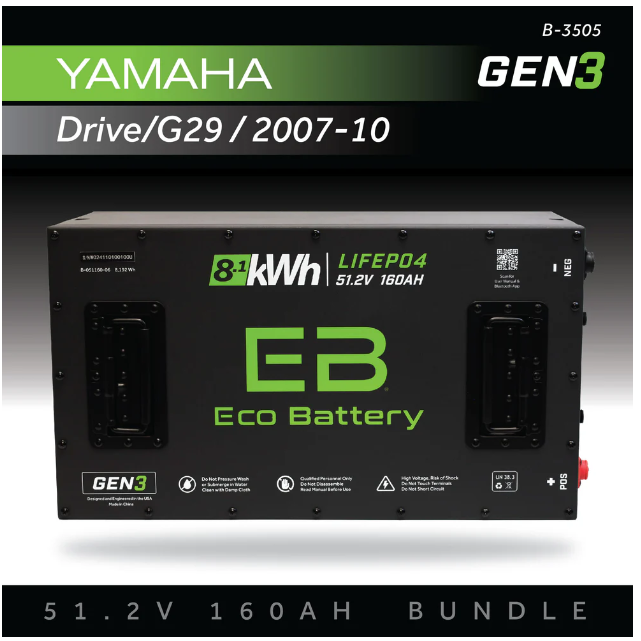 EB® ECO 51V 160AH Battery Bundle / Yamaha Drive/G29 / 2007-10