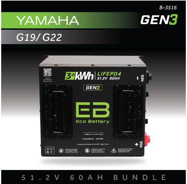 EB® ECO 51V 60AH Battery Bundle / Yamaha Drive 1 & 2 / 2011+
