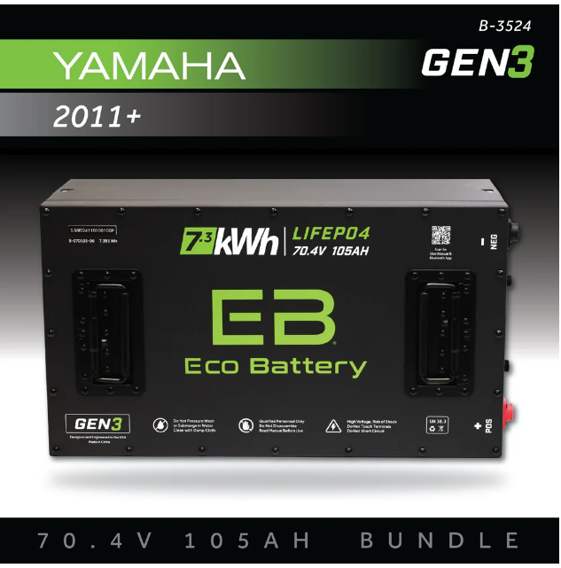 EB® ECO 70V 105AH Battery Bundle / Yamaha Drive 1 & 2 / 2011+ (Copy)