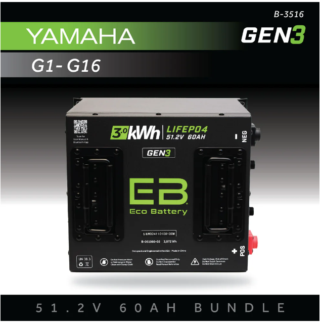 EB® ECO 51V 60AH Battery Bundle / Yamaha G1-G16