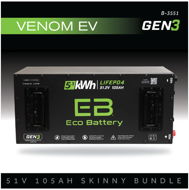 EB® ECO 51V 105Ah Skinny Battery Bundle / Venom