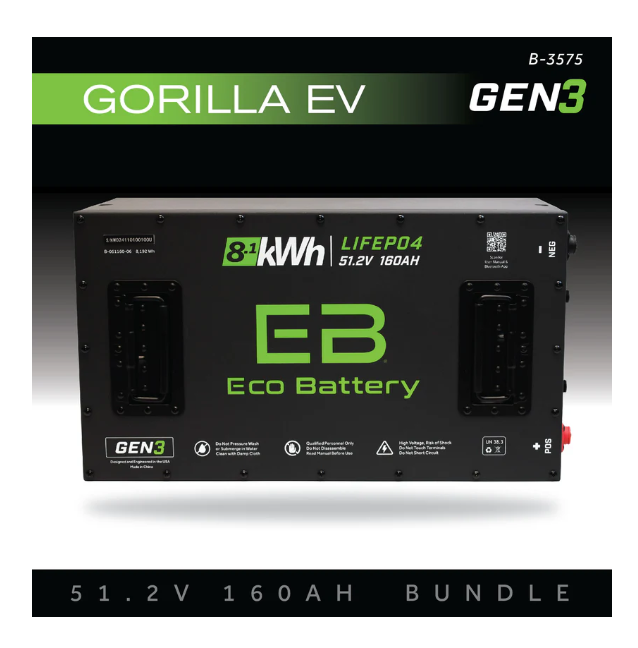 Eco Battery Bundle Gorilla 51V 160AH