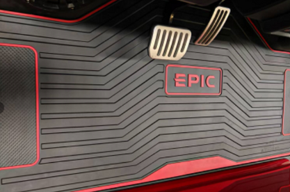 Floor Mat Assembly for EPIC E40FX, E60FX Golf Cart - BLACK & BRONZE