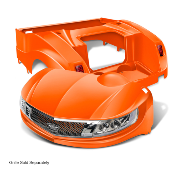 DoubleTake Phoenix Body Kit with Street Legal Light Kit, E-Z-Go RXV 08+, Orange