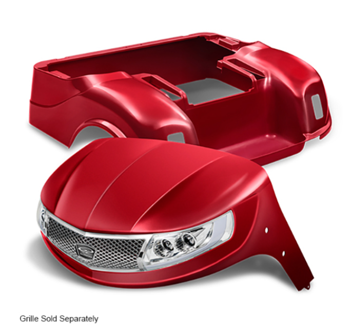 DoubleTake Phoenix Body Kit with Street Legal LED Light Kit, E-Z-Go TXT 96+, Ruby