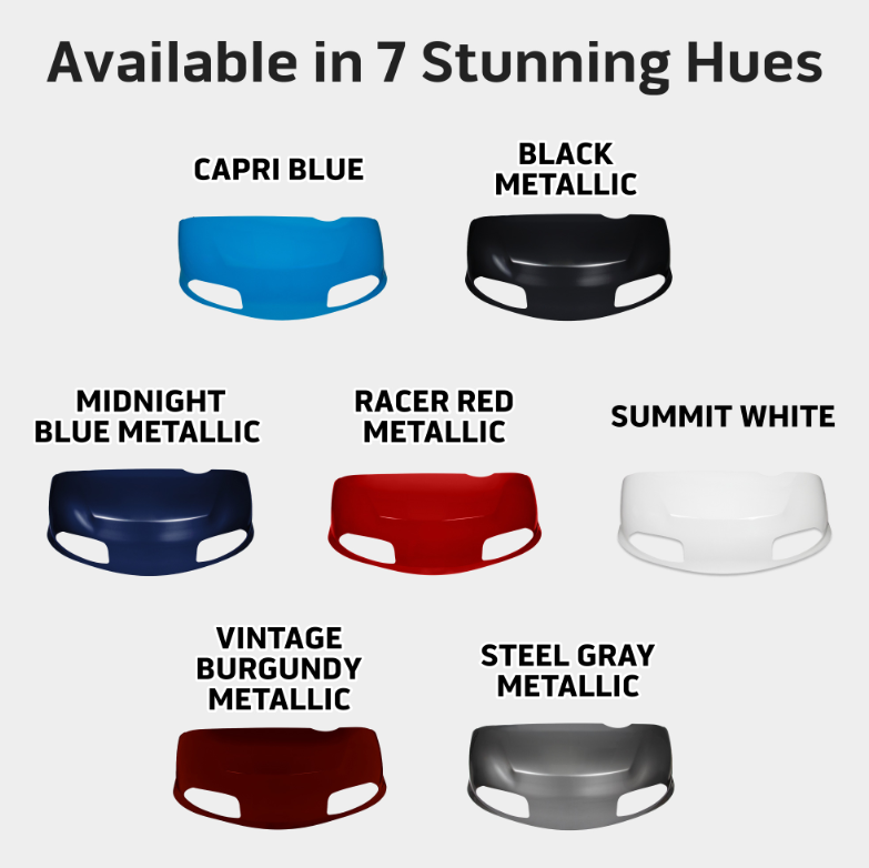 EZGO RXV Capri Blue OEM-Style Front Cowl (Years 2008-2023)