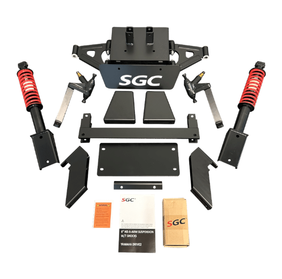 LKYM10 – SGC Lift Kit – 6″ A-Arm kit with Suspension Shocks for Yamaha Drive 2 (2017-up) Electric