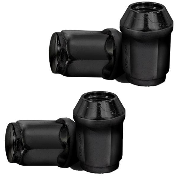 4 Pack Black 12mm x 1.25 Metric Lug Nuts