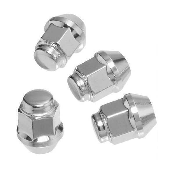 4 Pack Chrome 12mm x 1.25 Metric Lug Nuts