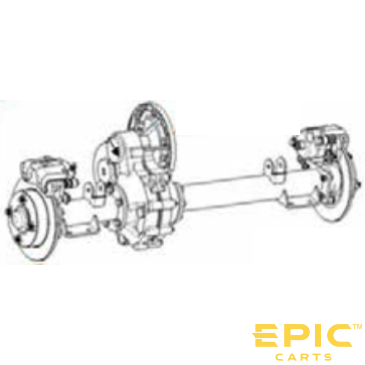 14:1 Rear Axle Assembly for EPIC E40L, E40FL, E60L Lifted Golf Carts