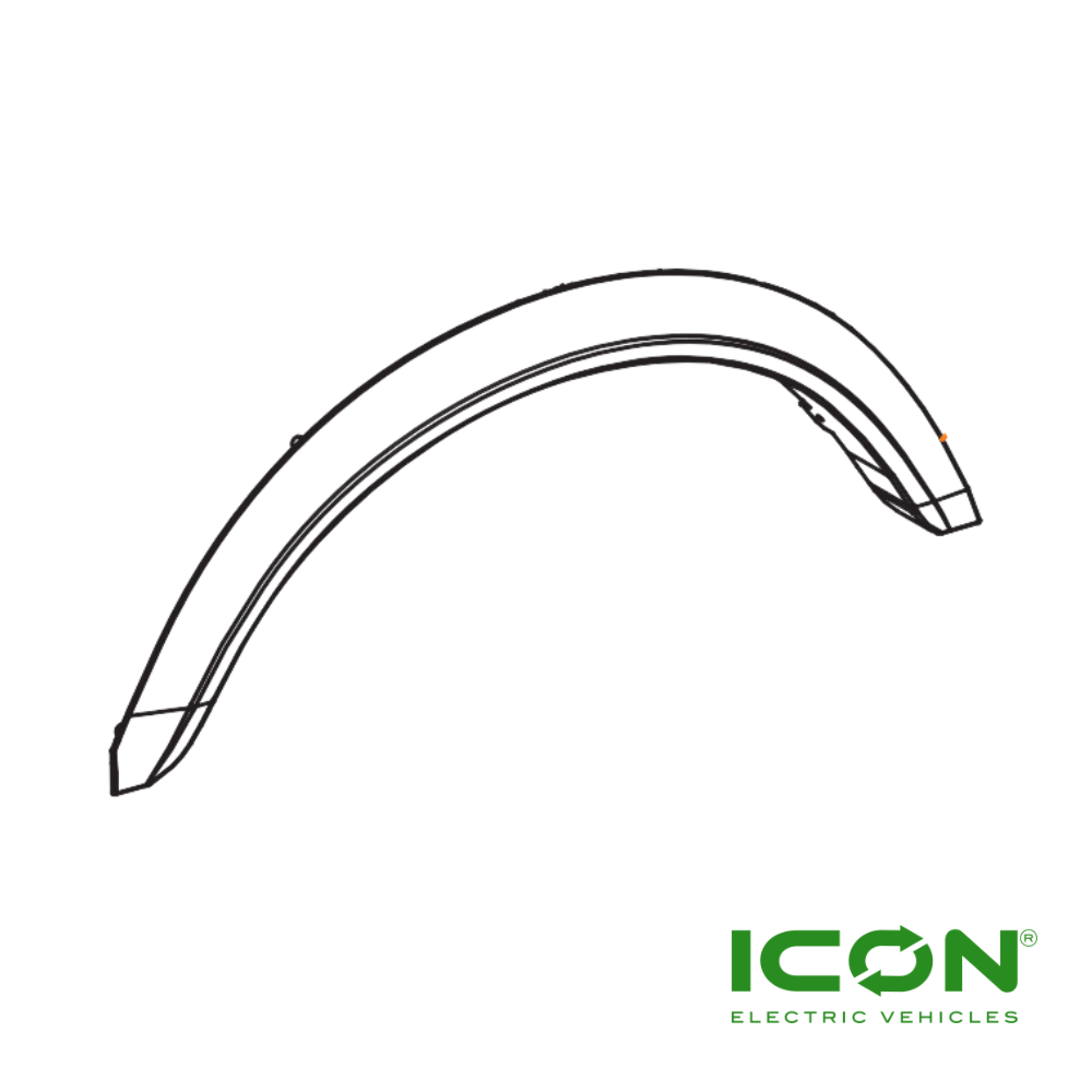 Driver Side (Left) Front Wheel Trim for ECO by ICON & C-Series B627.H8G Golf Carts