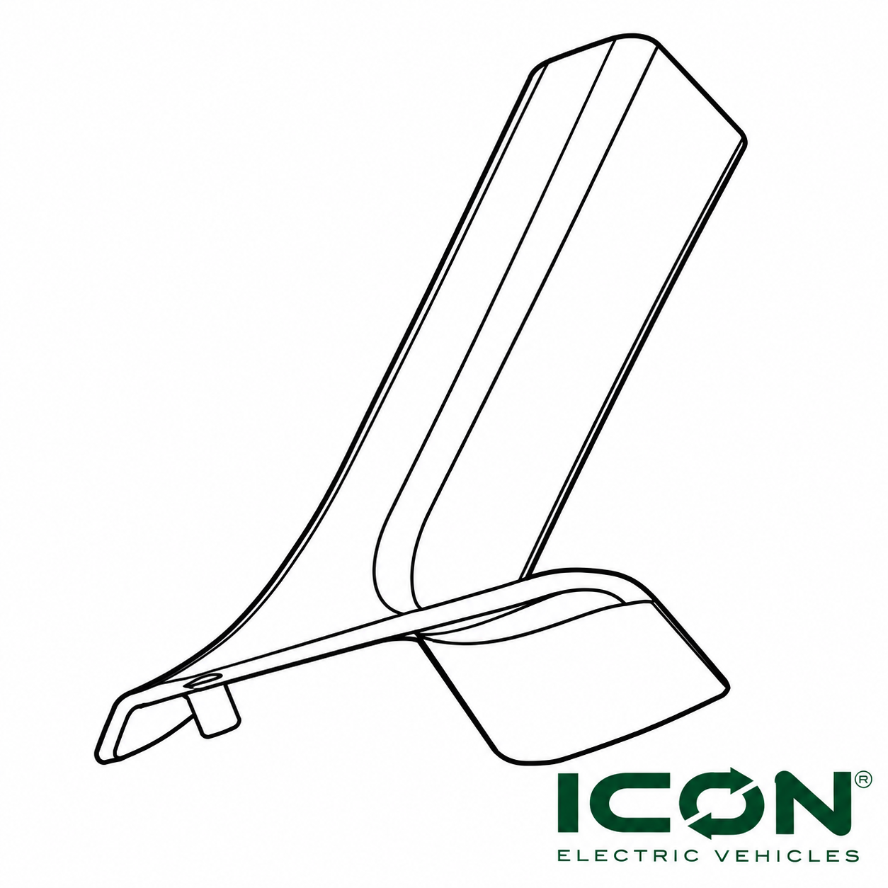 Passenger Side (Right) Ball Cabinet Cover for ICON Golf Carts