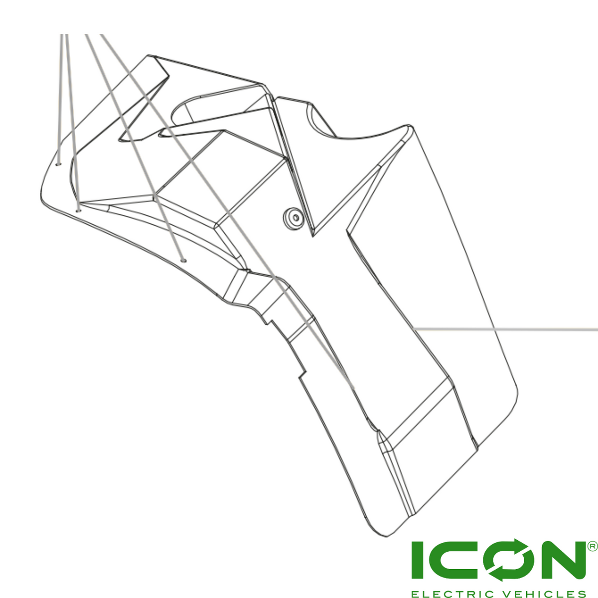 Driver Side (Left) Front Fender for ICON Lifted Golf Carts