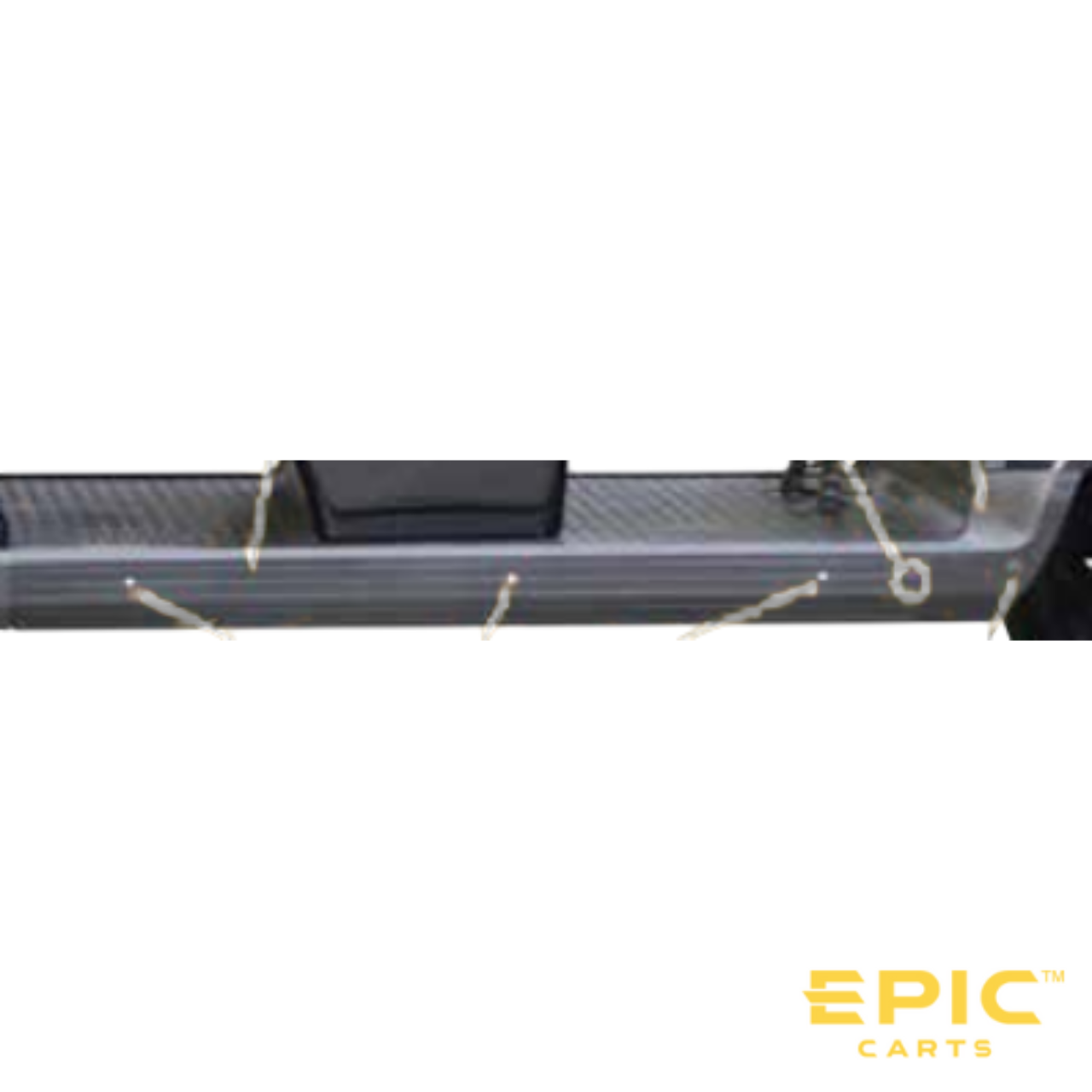 Driver Side (Left) Aluminum Front Side Skirt for EPIC E40F, E40FL, E60 & E60L Golf Carts