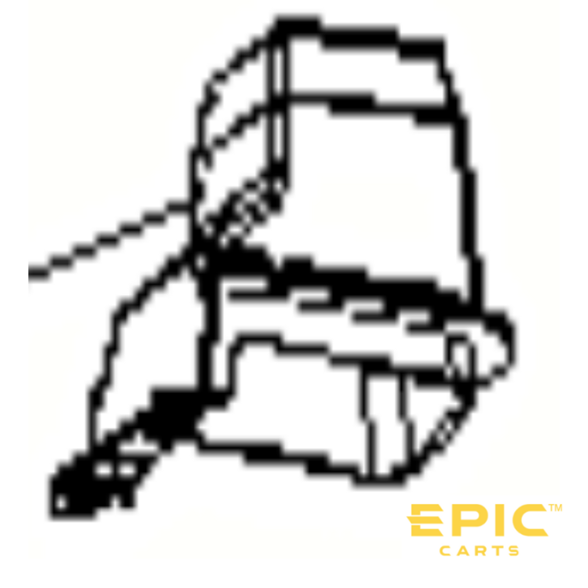 Driver Side (Left) Rear Post Lower Cover for EPIC E40FX Golf Carts
