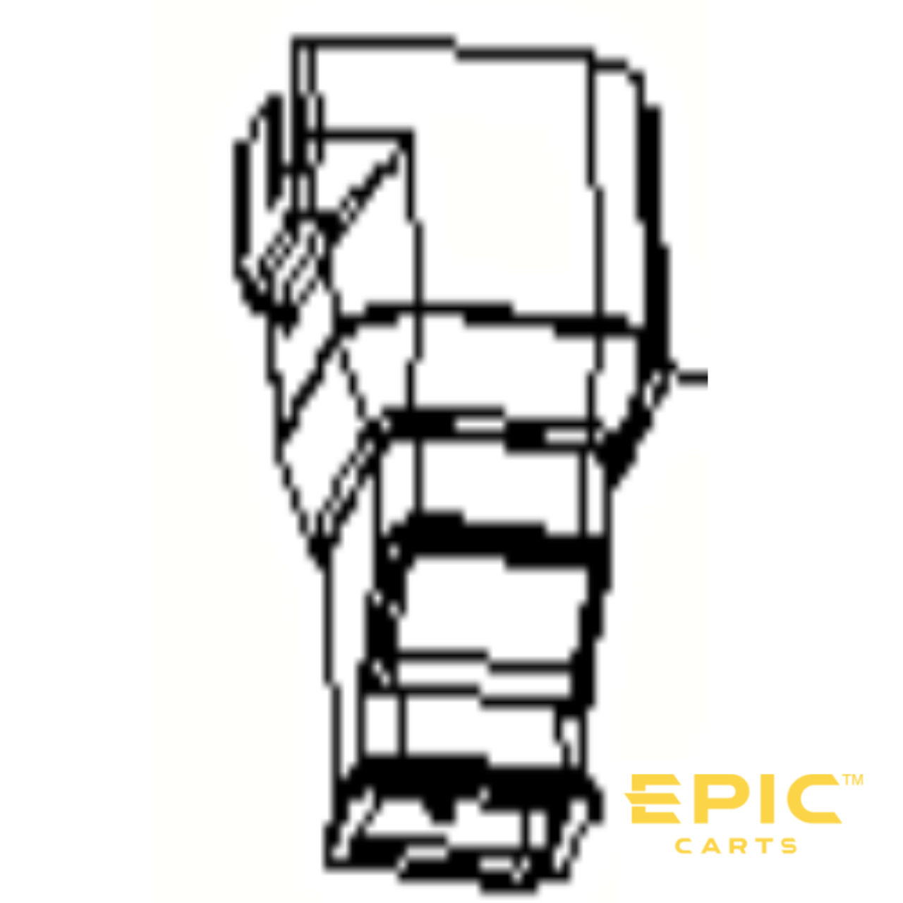 Driver Side (Left) Rear Post Upper Rubber Cover for EPIC E40FX Golf Carts