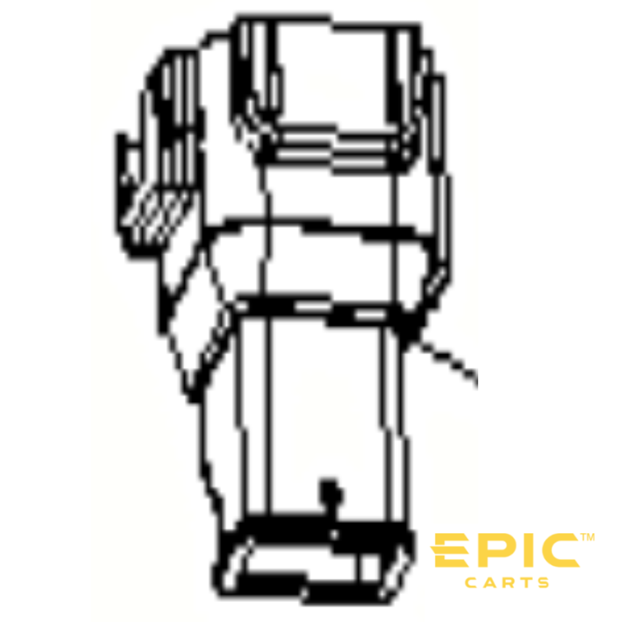 Passenger Side (Right) Rear Post Upper Rubber Cover for EPIC E40FX Golf Carts
