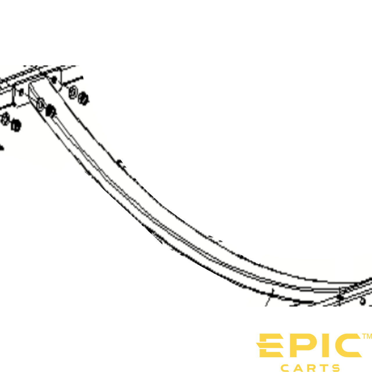 Roof Inner Lining Crossbar for EPIC E40FX Golf Carts