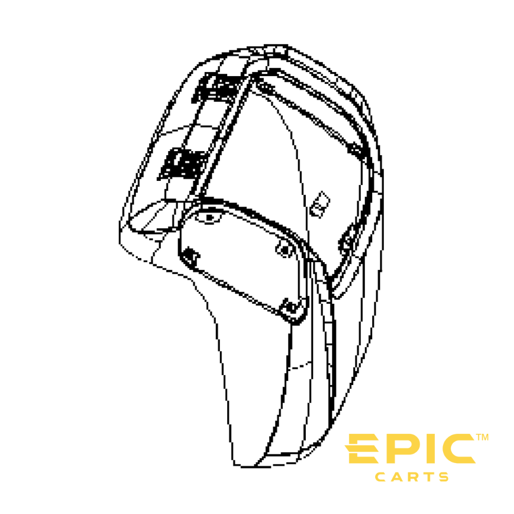Rear Storage Box Shell for EPIC E40FX Golf Carts