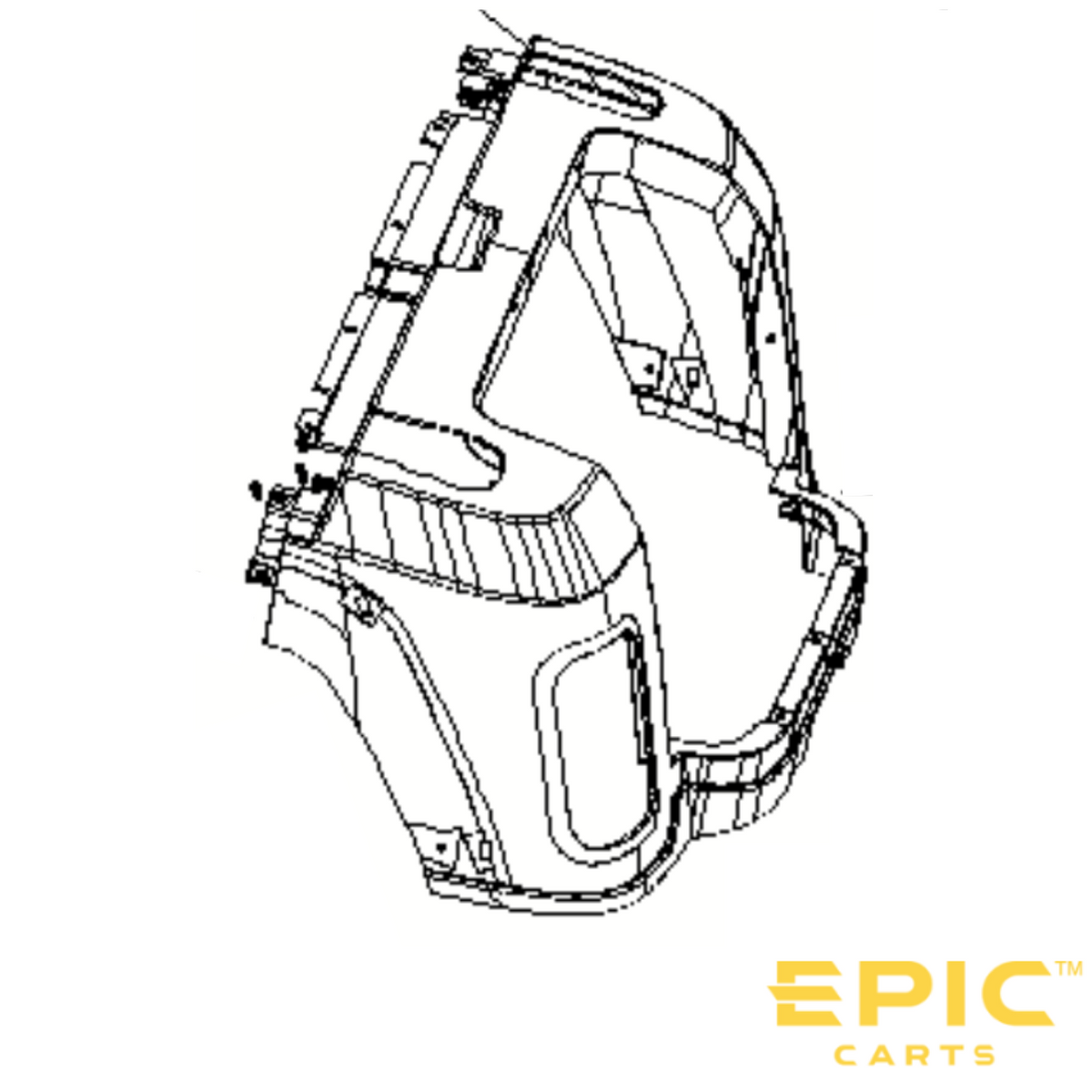 Rear Cowl for ICON i40FX & EPIC E40FX Golf Carts