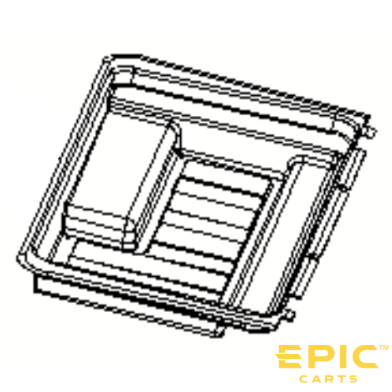 Rear Seat Storage Box for ICON X & EPIC FX Golf Carts