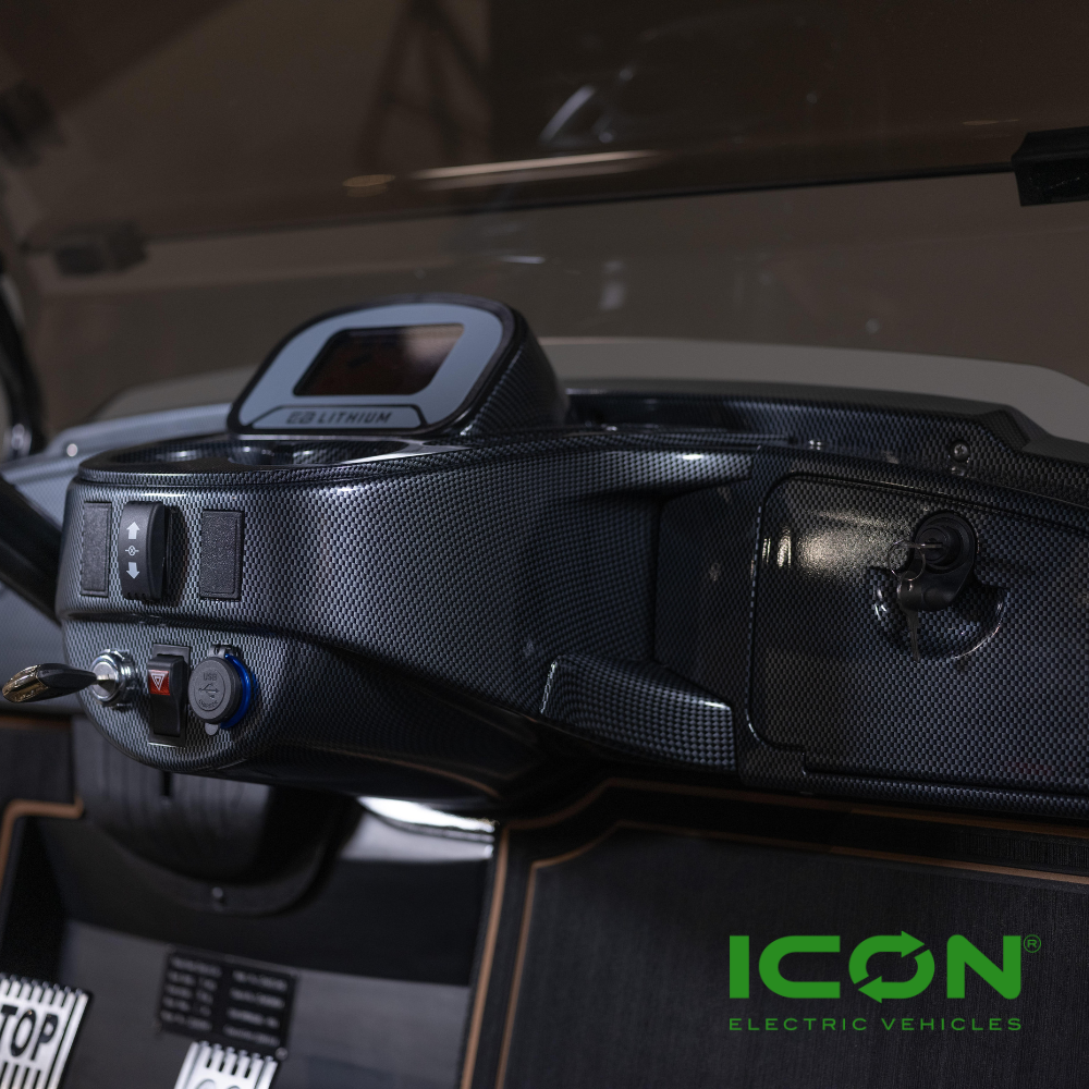 Carbon-Fiber Dashboard Assembly for ICON EV Golf Carts (4 Pack)