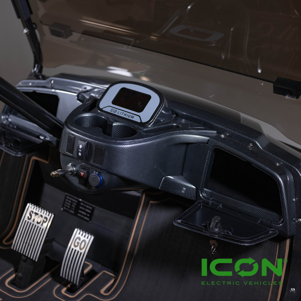 Carbon-Fiber Dashboard Assembly for ICON EV Golf Carts (4 Pack)