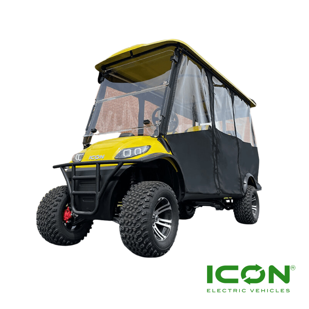 Sunbrella Jet Black Track Enclosure for ICON i60 & i60L Golf Carts