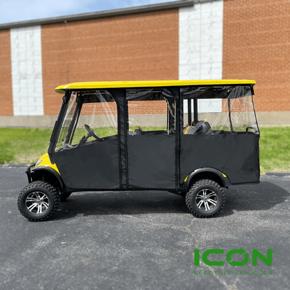 Sunbrella Jet Black Track Enclosure for ICON i60 & i60L Golf Carts